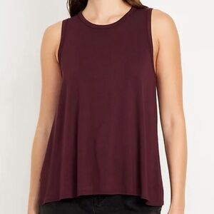 Old Navy 🆕 NWT Luxe Sleeveless Tank Top, Size Large, Color: Raisin Arizona